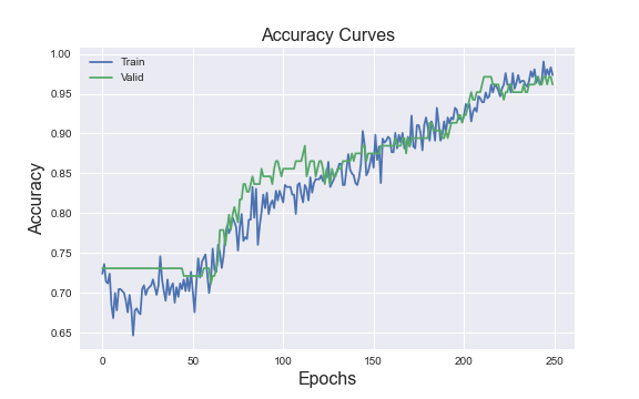 Final accuracy curves training/validation data