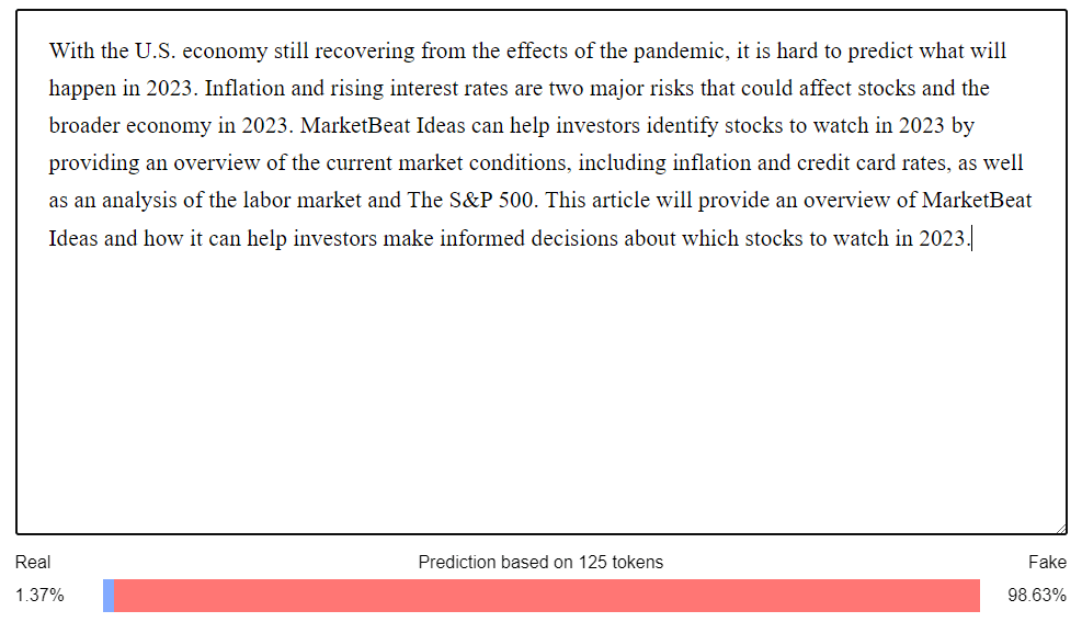 The GPT-2 Output Detector detects Fake with 1.37% error.