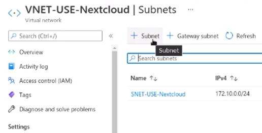 Nextcloud subnet