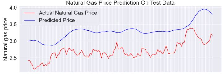 NG price prediction on test data