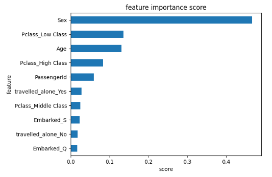 Random Forest feature importance score